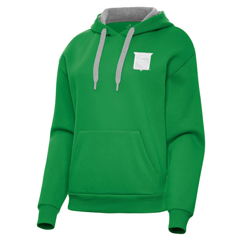 New York Rangers Antigua Women's St. Patrick's Day Victory Pullover Hoodie - Kelly Green | US 202635229
