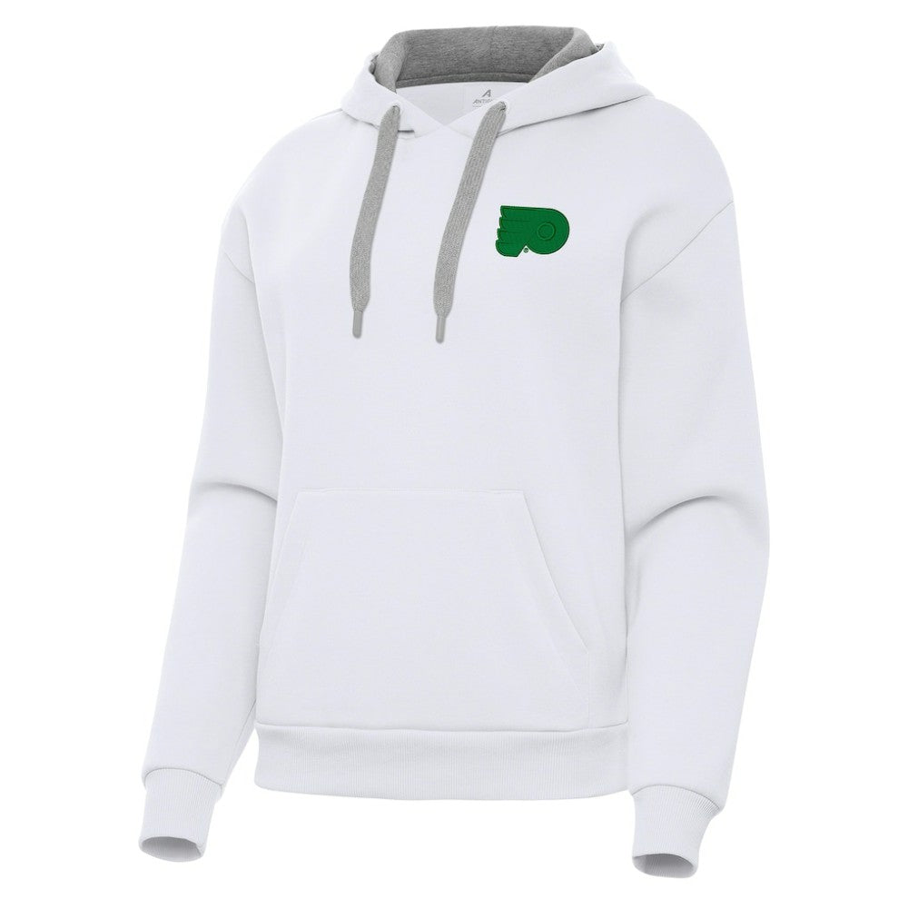 Philadelphia Flyers Antigua Women's St. Patrick's Day Victory Pullover Hoodie - White | US 202635231