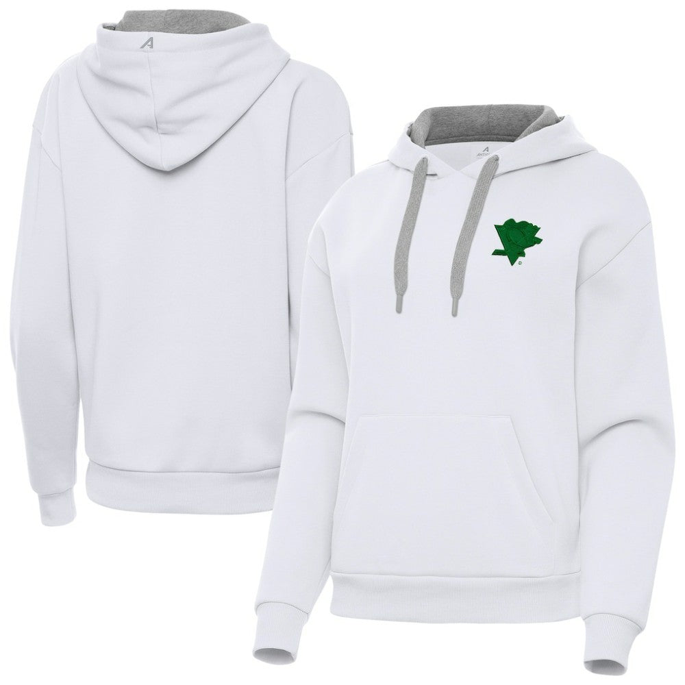 Pittsburgh Penguins Antigua Women's St. Patrick's Day Victory Pullover Hoodie - White | US 202635233