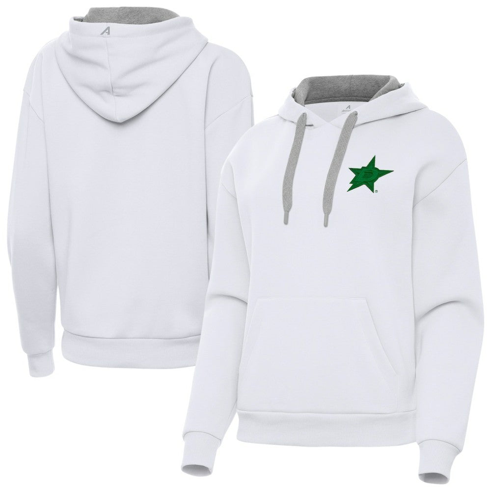 Dallas Stars Antigua Women's St. Patrick's Day Victory Pullover Hoodie - White | US 202635246