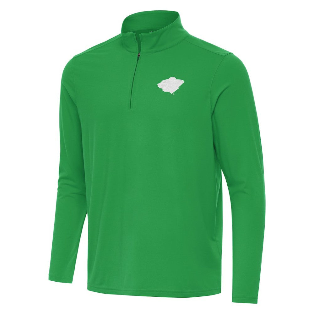 Minnesota Wild Antigua St. Patrick Intent Quarter-Zip Pullover Top - Kelly Green | US 202635307