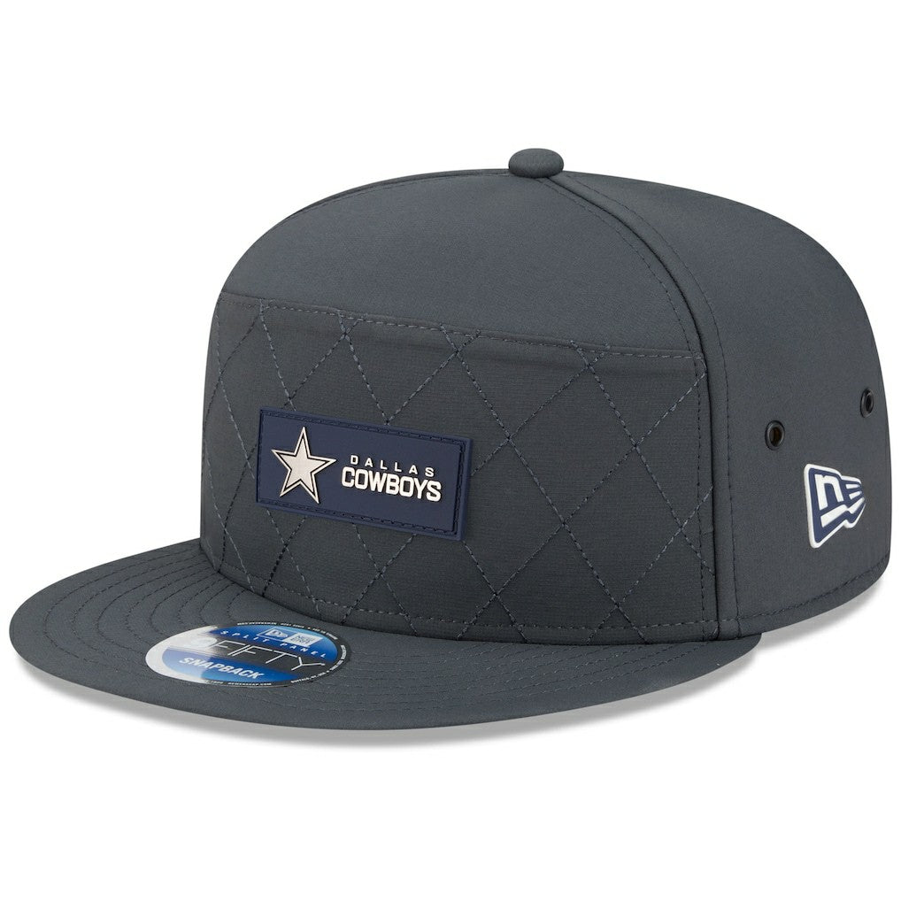 Dallas Cowboys New Era 2025 Sideline Cold Weather Split Panel 9FIFTY Snapback Hat - Charcoal Hats