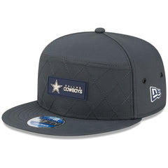 Dallas Cowboys New Era 2025 Sideline Cold Weather Split Panel 9FIFTY Snapback Hat - Charcoal Hats