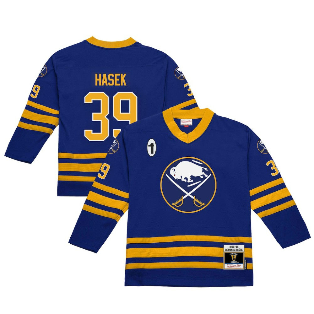 Dominik Hasek Buffalo Sabres Mitchell & Ness 1995-96 Power Play Jersey - Royal | US 202640351