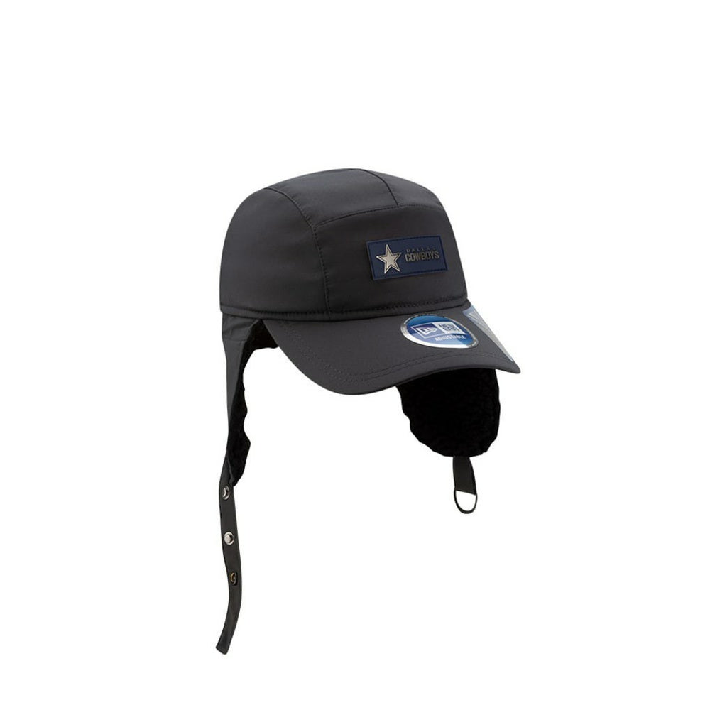 Dallas Cowboys New Era 2025 Sideline Cold Weather Runner Dog Ear Adjustable Hat - Charcoal Hats