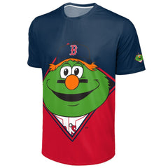 Boston Red Sox FOCO Big Logo Mascot T-Shirt - Navy/Red T-shirts