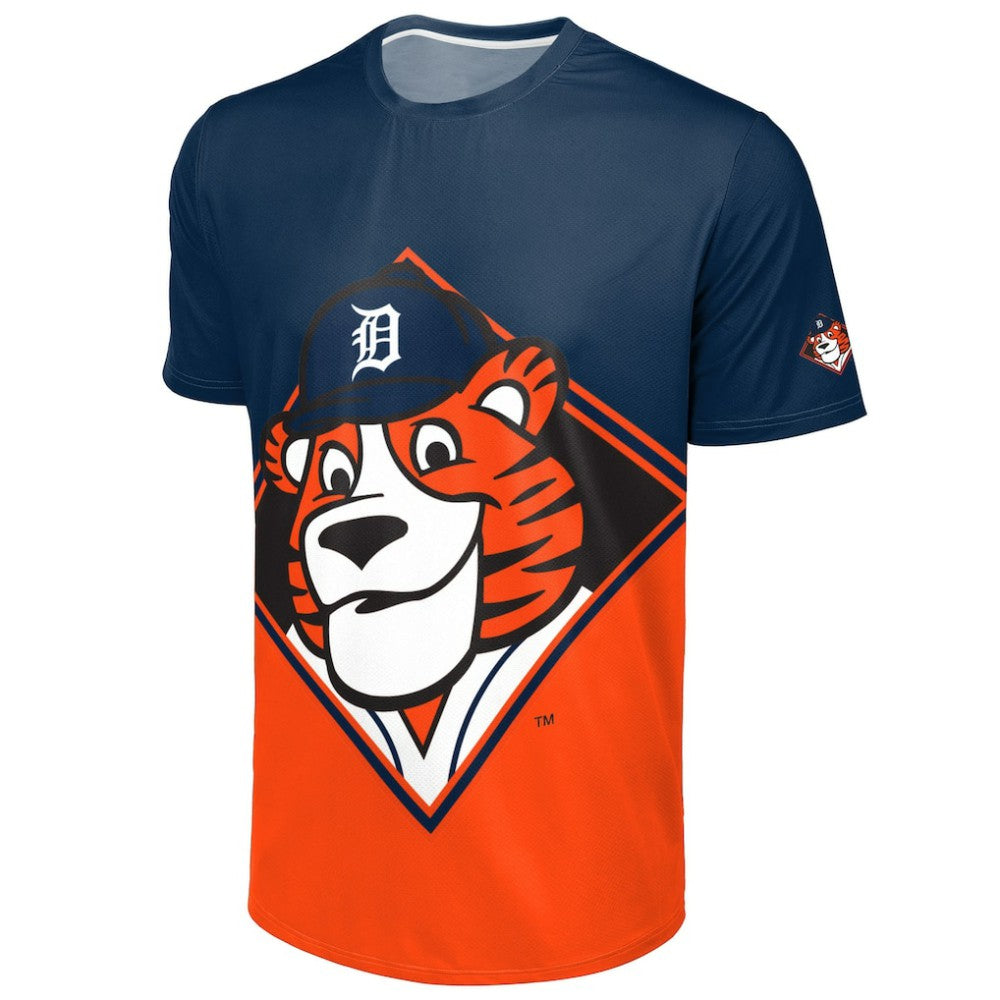 Detroit Tigers FOCO Big Logo Mascot T-Shirt - Navy/Orange T-shirts