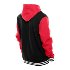 Detroit Red Wings New Era Full-Snap Fleece Hoodie Jacket - Black/Red | US 202641114