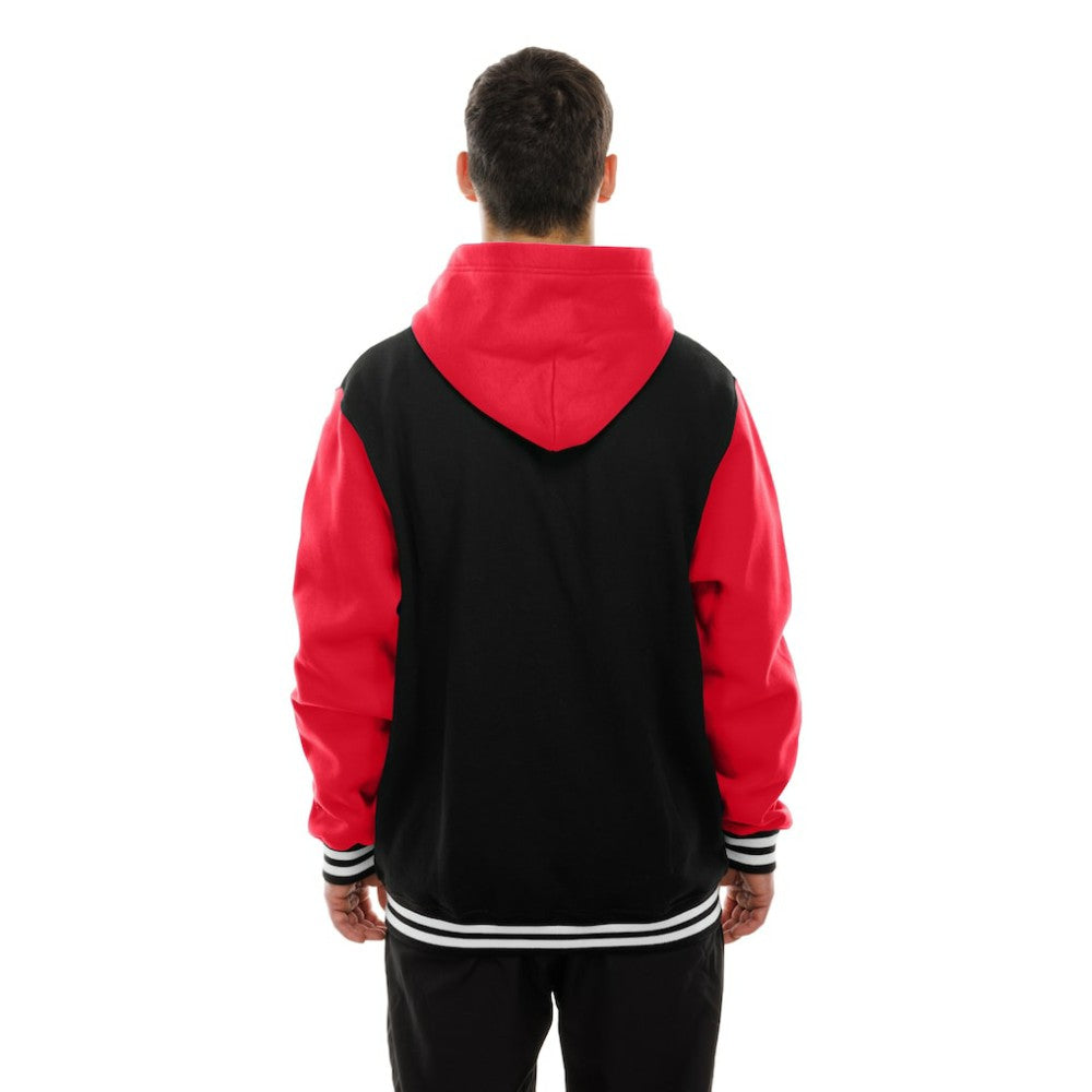 Detroit Red Wings New Era Full-Snap Fleece Hoodie Jacket - Black/Red | US 202641114