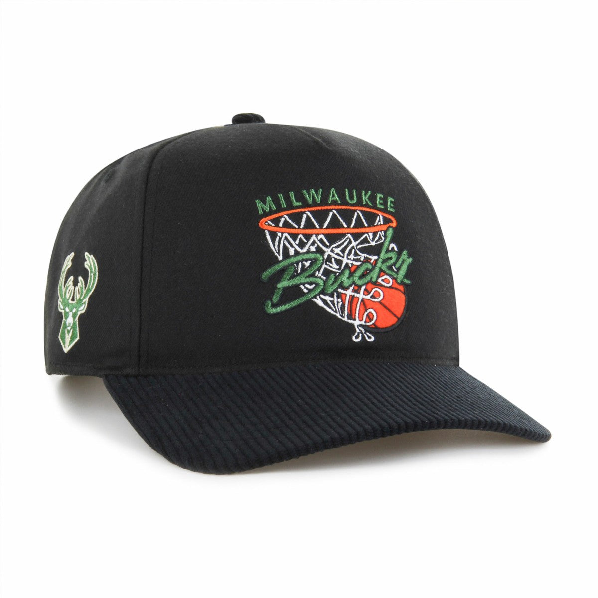 Milwaukee Bucks '47 Nothing But Net Hitch Adjustable Hat Black - 47 brand