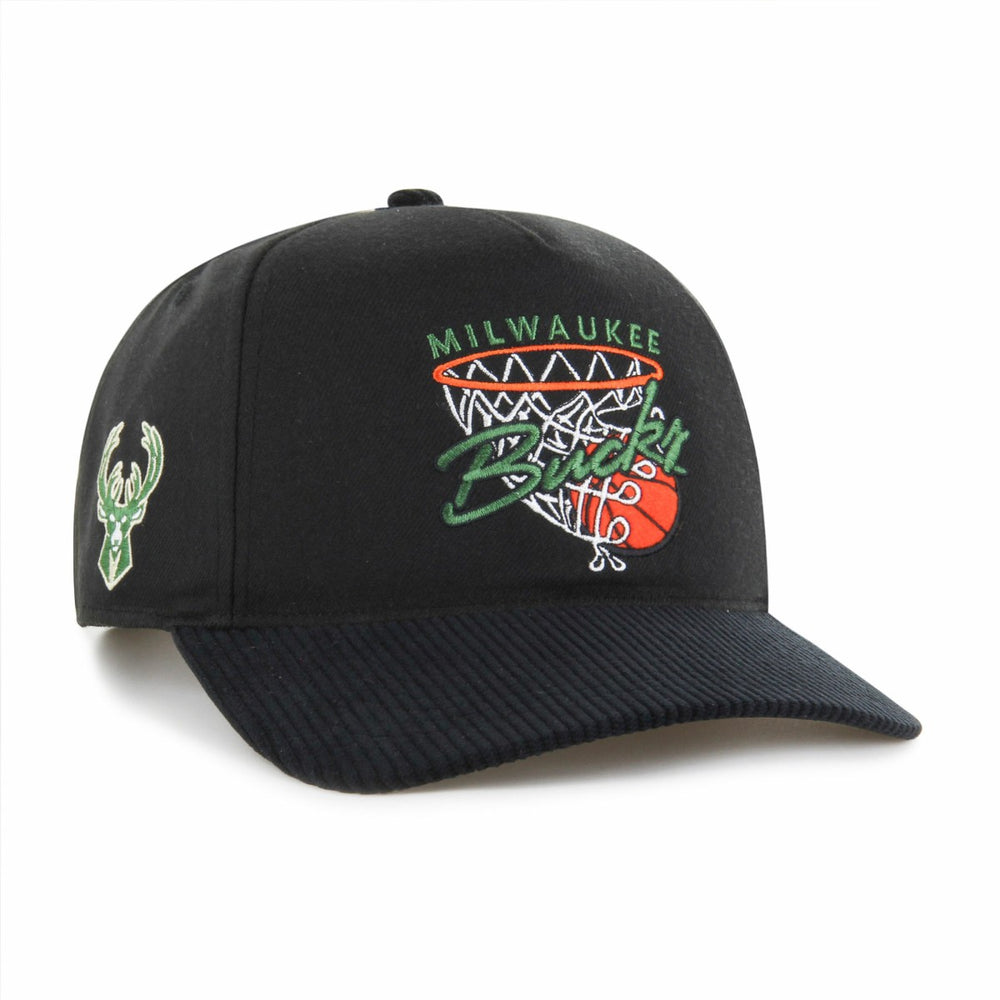 Milwaukee Bucks '47 Nothing But Net Hitch Adjustable Hat Black - 47 brand