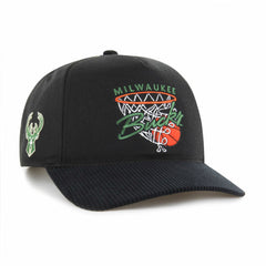 Milwaukee Bucks '47 Nothing But Net Hitch Adjustable Hat Black - 47 brand