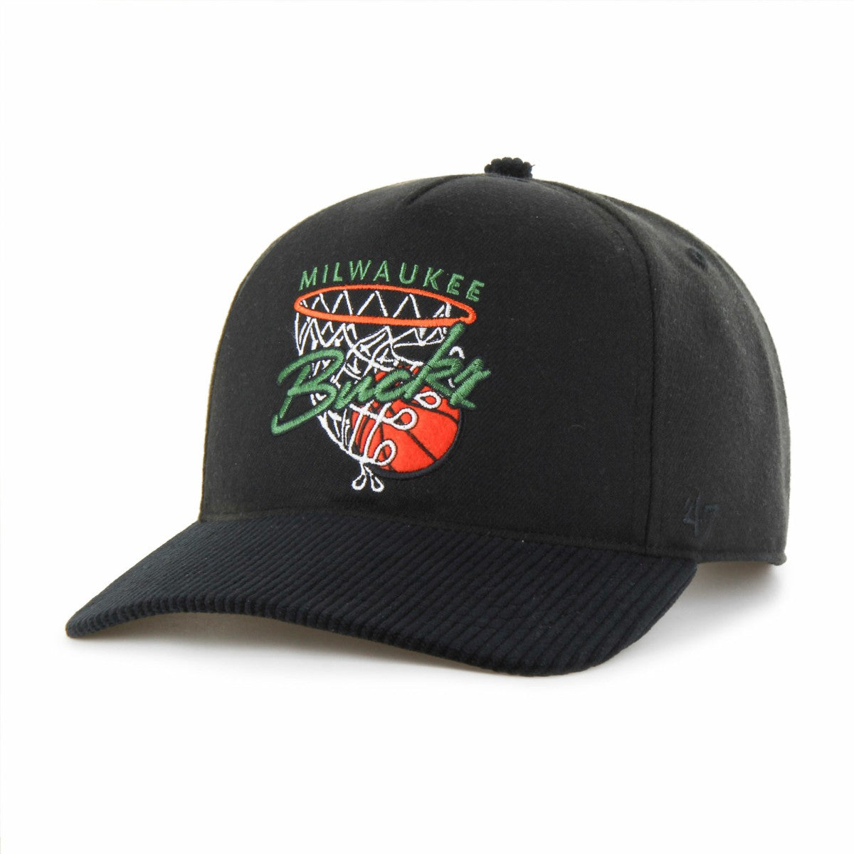 Milwaukee Bucks '47 Nothing But Net Hitch Adjustable Hat Black - 47 brand