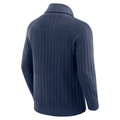 Dallas Cowboys J. Palmer The Playmaker Cardigan Raglan Sweater - Navy