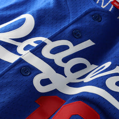 Hideo Nomo Los Angeles Dodgers Mitchell & Ness Cooperstown Collection Mesh Batting Practice Button-Up Jersey - Royal Jerseys