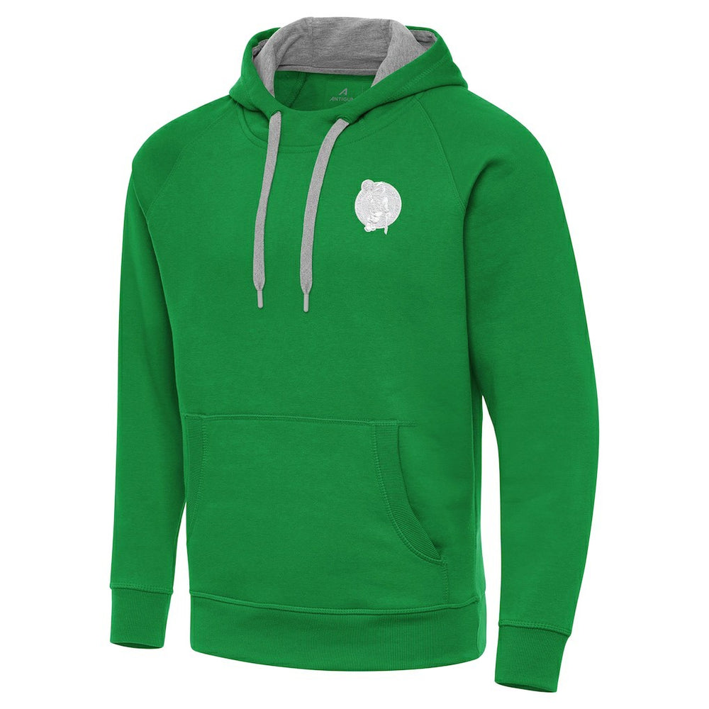 Boston Celtics Antigua St. Patrick's Day Victory Raglan Pullover Hoodie Kelly Green