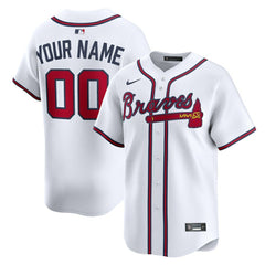Atlanta Braves Nike Home Limited Custom Jersey - White Jerseys