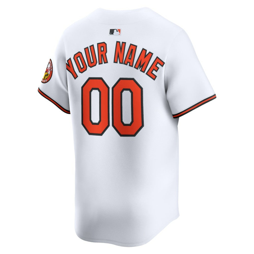 Baltimore Orioles Nike Home Limited Custom Jersey - White Jerseys