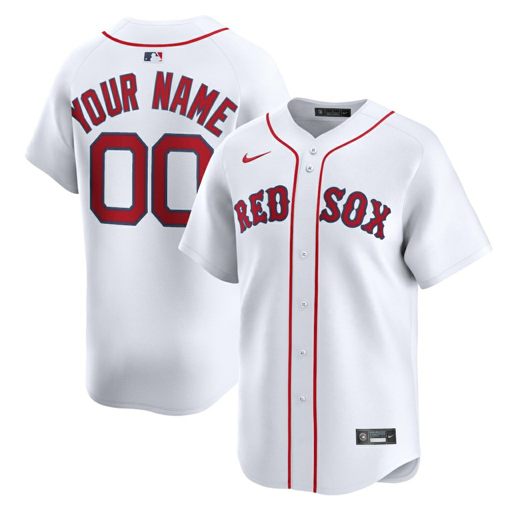 Boston Red Sox Nike Home Limited Custom Jersey - White Jerseys