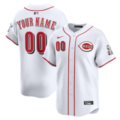 Cincinnati Reds Nike Home Limited Custom Jersey - White Jerseys