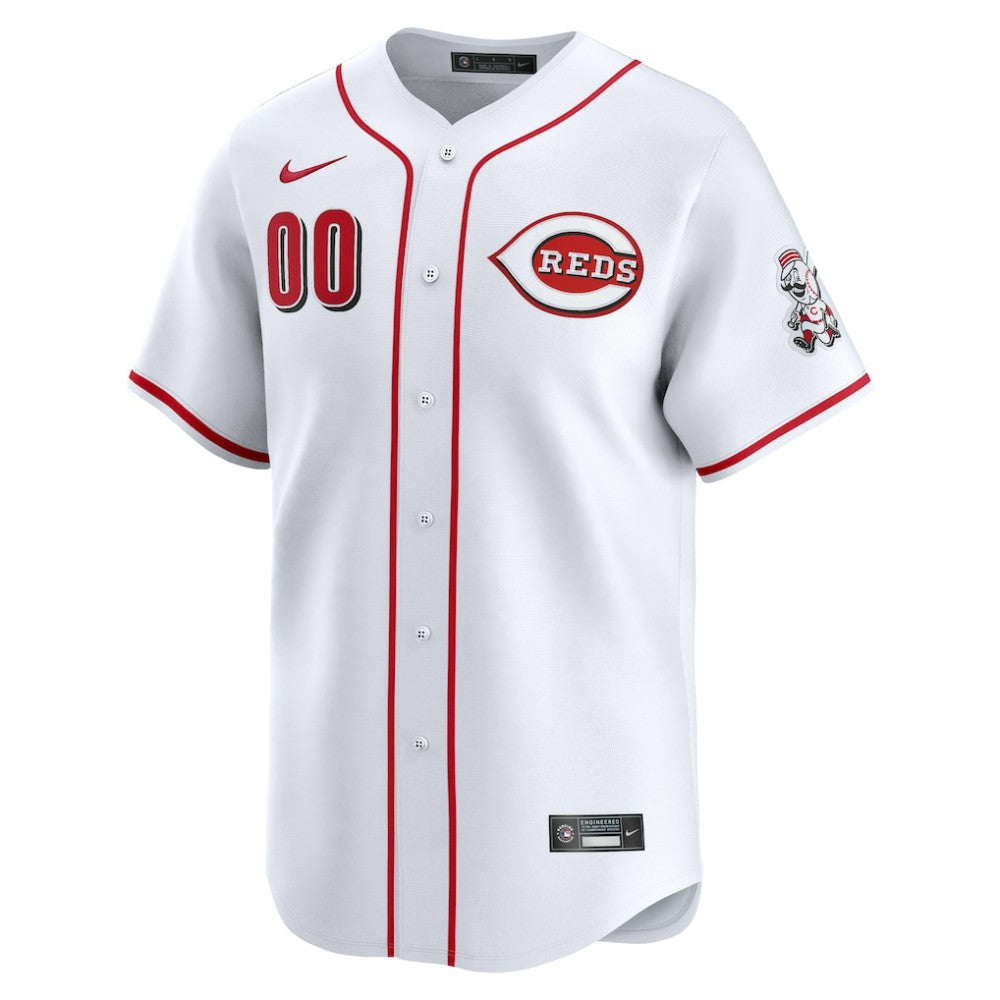 Cincinnati Reds Nike Home Limited Custom Jersey - White Jerseys