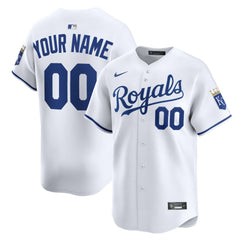Kansas City Royals Nike Home Limited Custom Jersey - White Jerseys