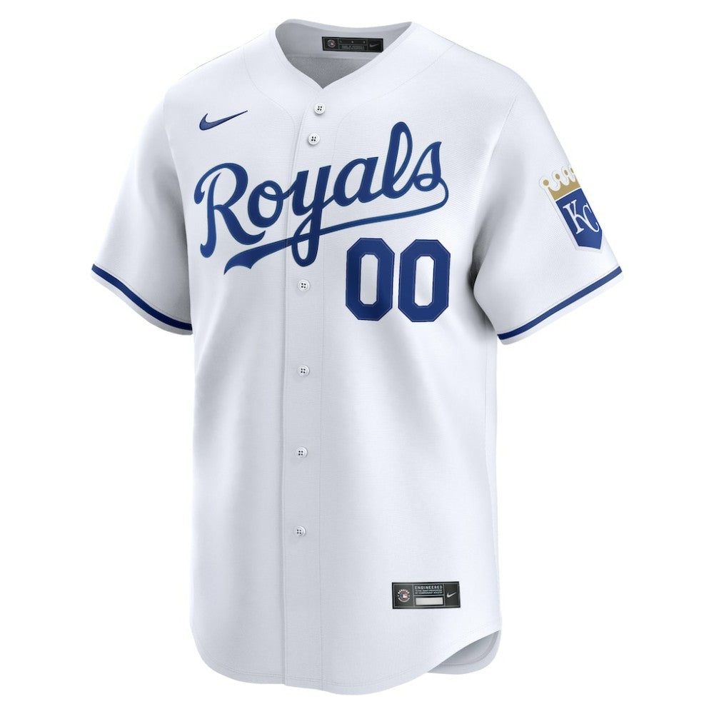 Kansas City Royals Nike Home Limited Custom Jersey - White Jerseys