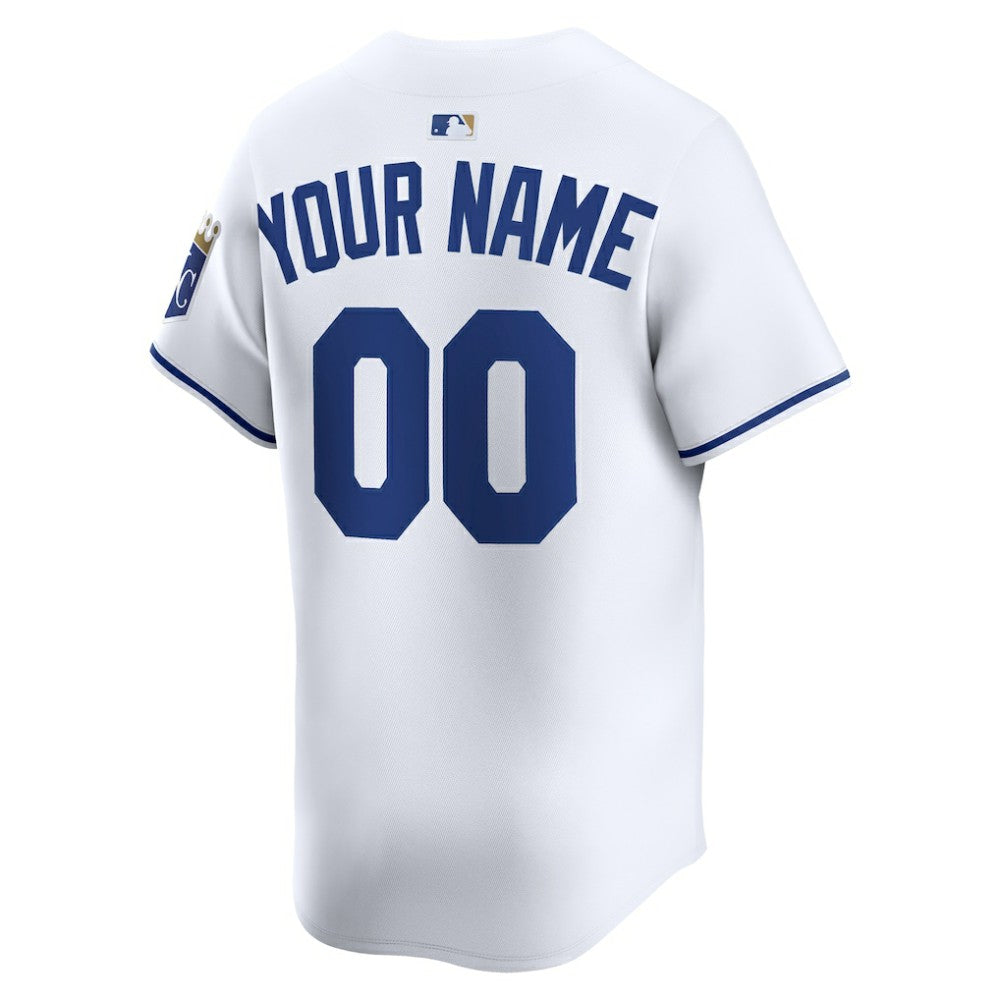 Kansas City Royals Nike Home Limited Custom Jersey - White Jerseys