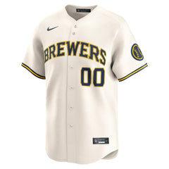 Milwaukee Brewers Nike Home Limited Custom Jersey - Cream Jerseys