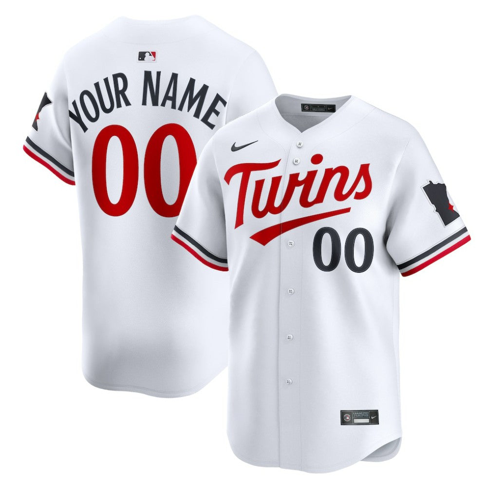 Minnesota Twins Nike Home Limited Custom Jersey - White Jerseys