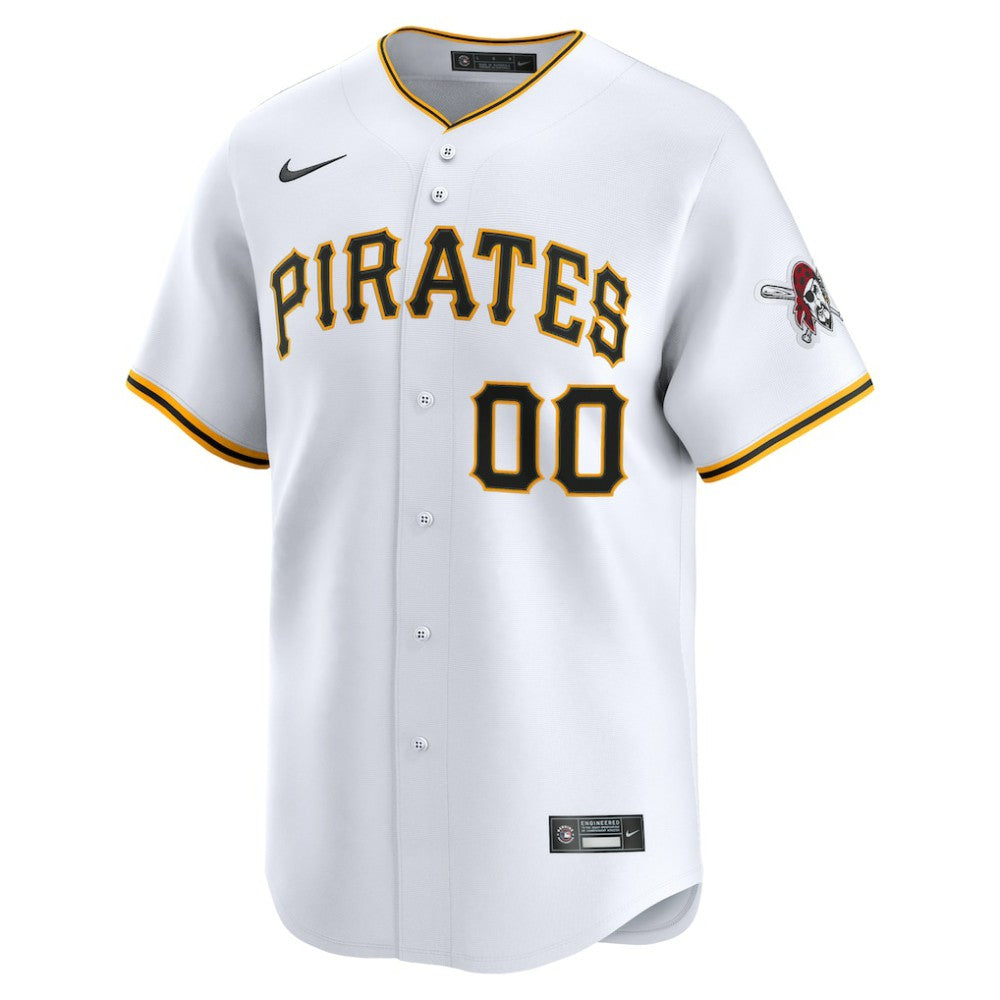 Pittsburgh Pirates Nike Home Limited Custom Jersey - White Jerseys