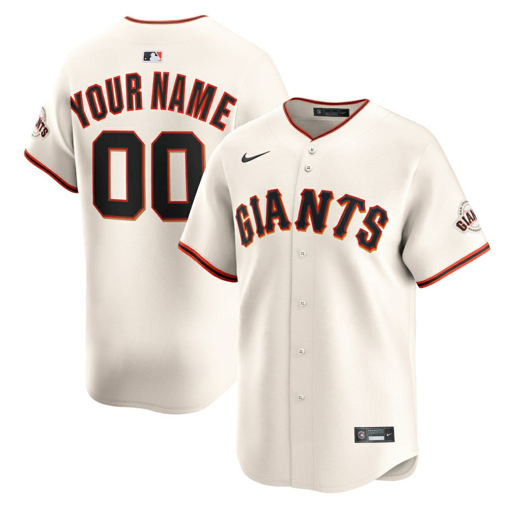 San Francisco Giants Nike Home Limited Custom Jersey - Cream Jerseys