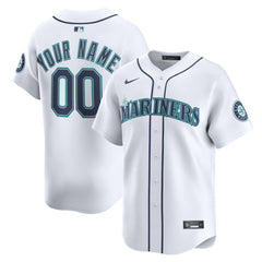 Seattle Mariners Nike Home Limited Custom Jersey - White Jerseys