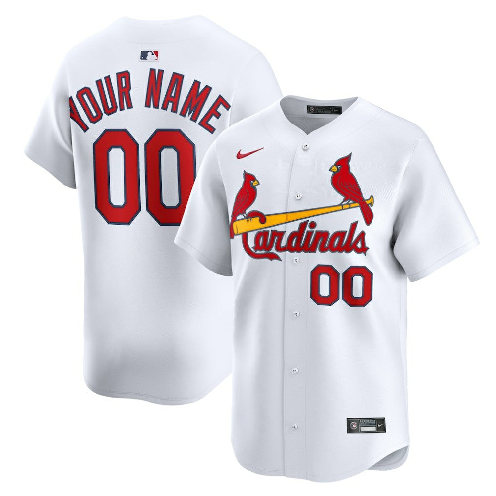 St. Louis Cardinals Nike Home Limited Custom Jersey - White Jerseys