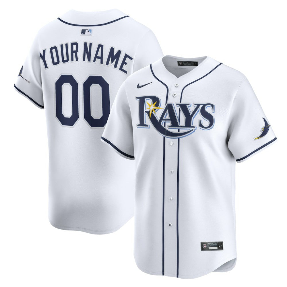 Tampa Bay Rays Nike Home Limited Custom Jersey - White Jerseys