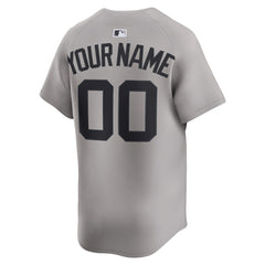 New York Yankees Nike Away Limited Custom Jersey - Gray Jerseys