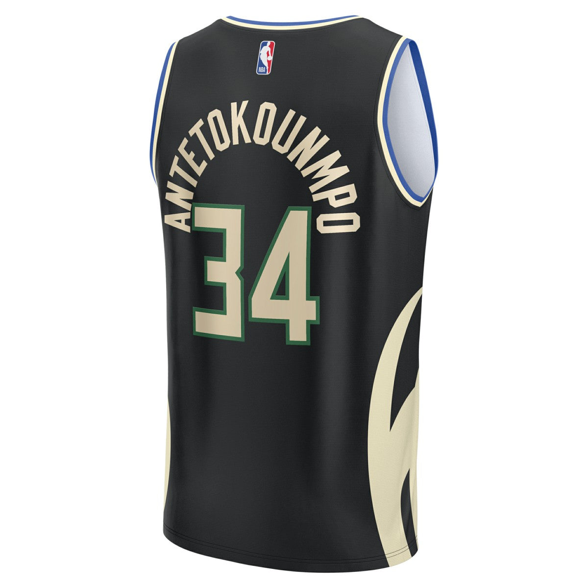 Giannis Antetokounmpo Milwaukee Bucks Fast Break Replica Player Jersey Statement Edition Black - Fanatics