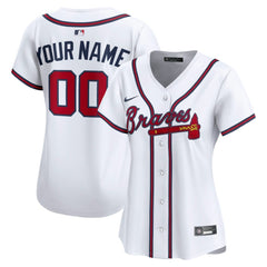 Atlanta Braves Nike Women's Home Limited Custom Jersey - White Jerseys