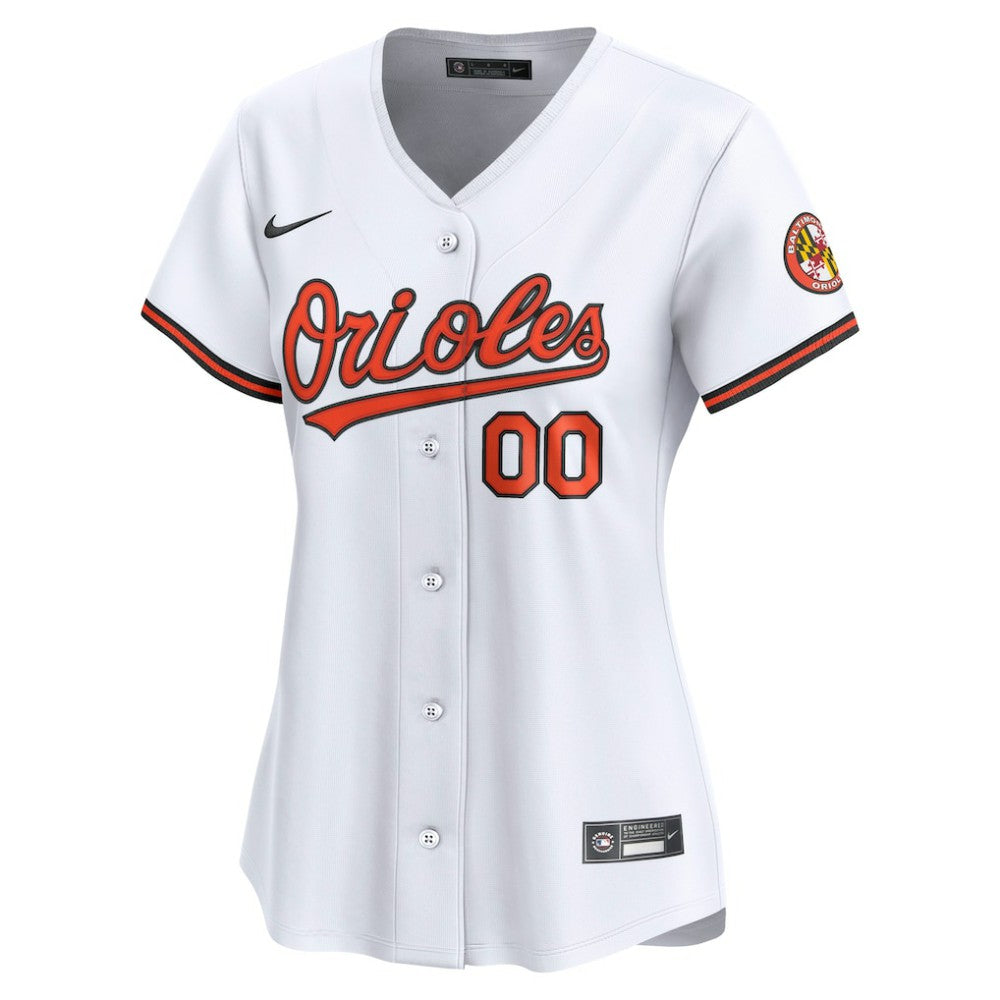 Baltimore Orioles Nike Women's Home Limited Custom Jersey - White Jerseys