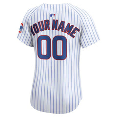 Chicago Cubs Nike Women's Home Limited Custom Jersey - White Jerseys