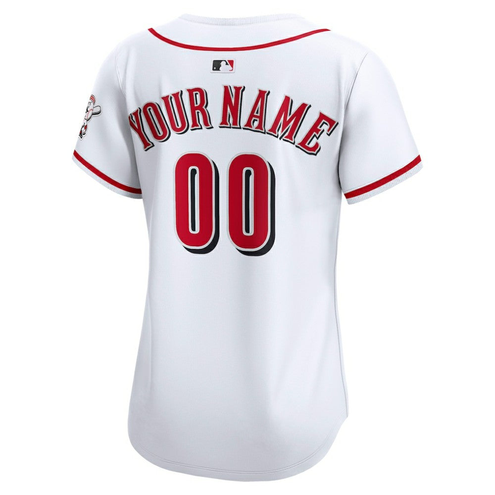 Cincinnati Reds Nike Women's Home Limited Custom Jersey - White Jerseys