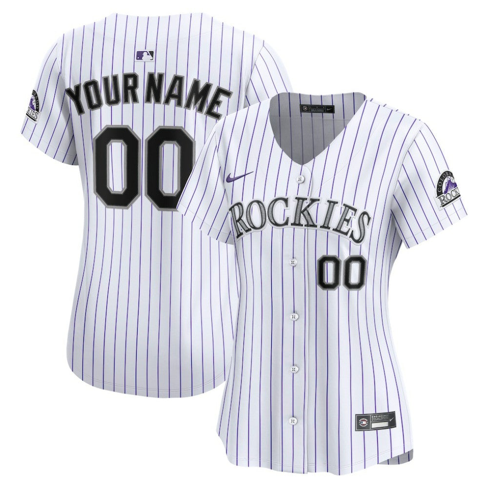 Colorado Rockies Nike Women's Home Limited Custom Jersey - White Jerseys