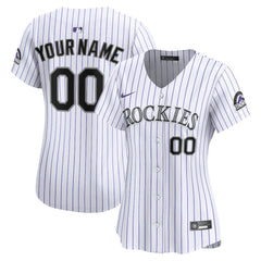 Colorado Rockies Nike Women's Home Limited Custom Jersey - White Jerseys