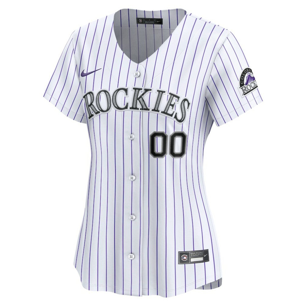 Colorado Rockies Nike Women's Home Limited Custom Jersey - White Jerseys