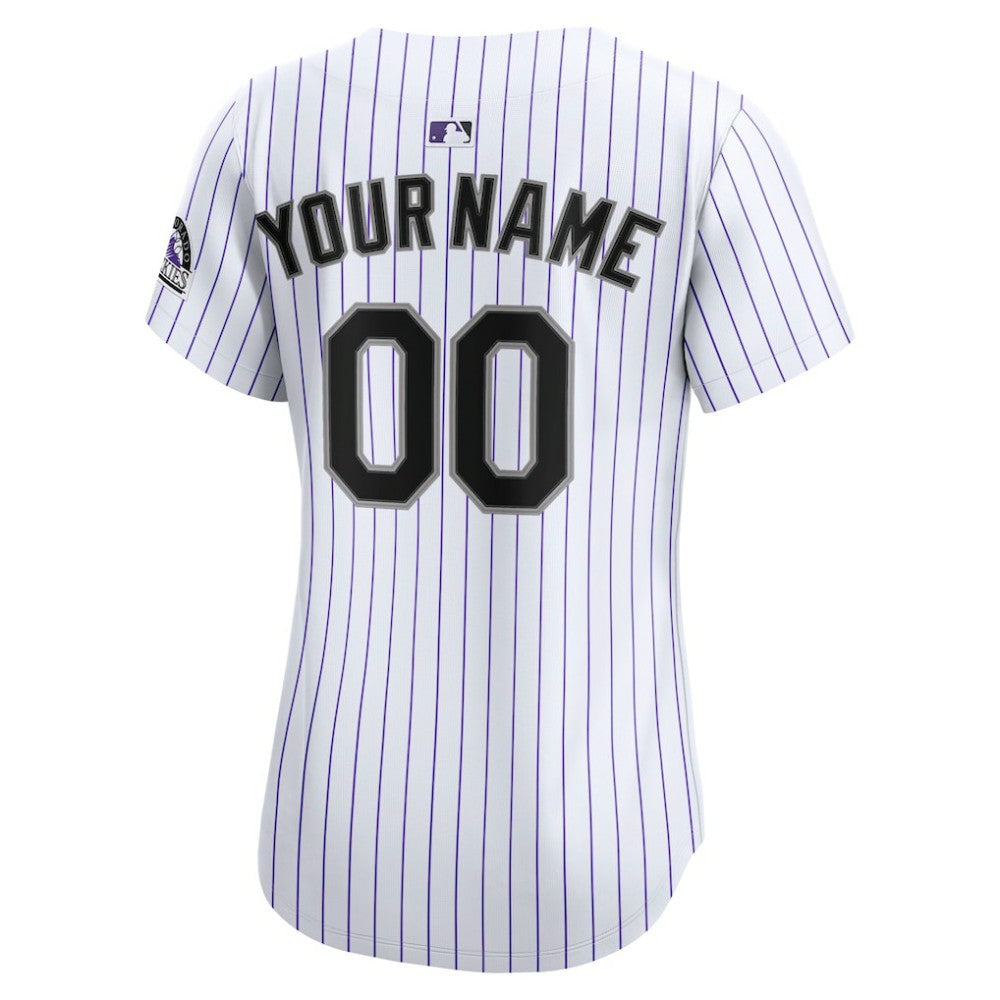 Colorado Rockies Nike Women's Home Limited Custom Jersey - White Jerseys