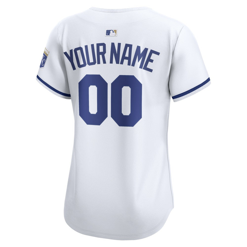 Kansas City Royals Nike Women's Home Limited Custom Jersey - White Jerseys