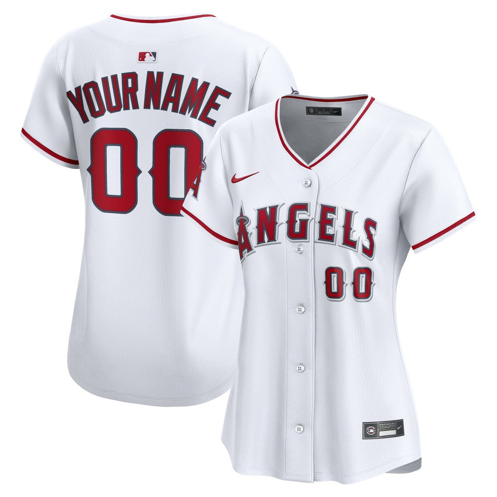 Los Angeles Angels Nike Women's Home Limited Custom Jersey - White Jerseys