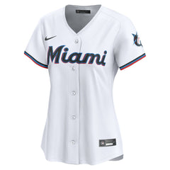 Miami Marlins Nike Women's Home Limited Custom Jersey - White Jerseys