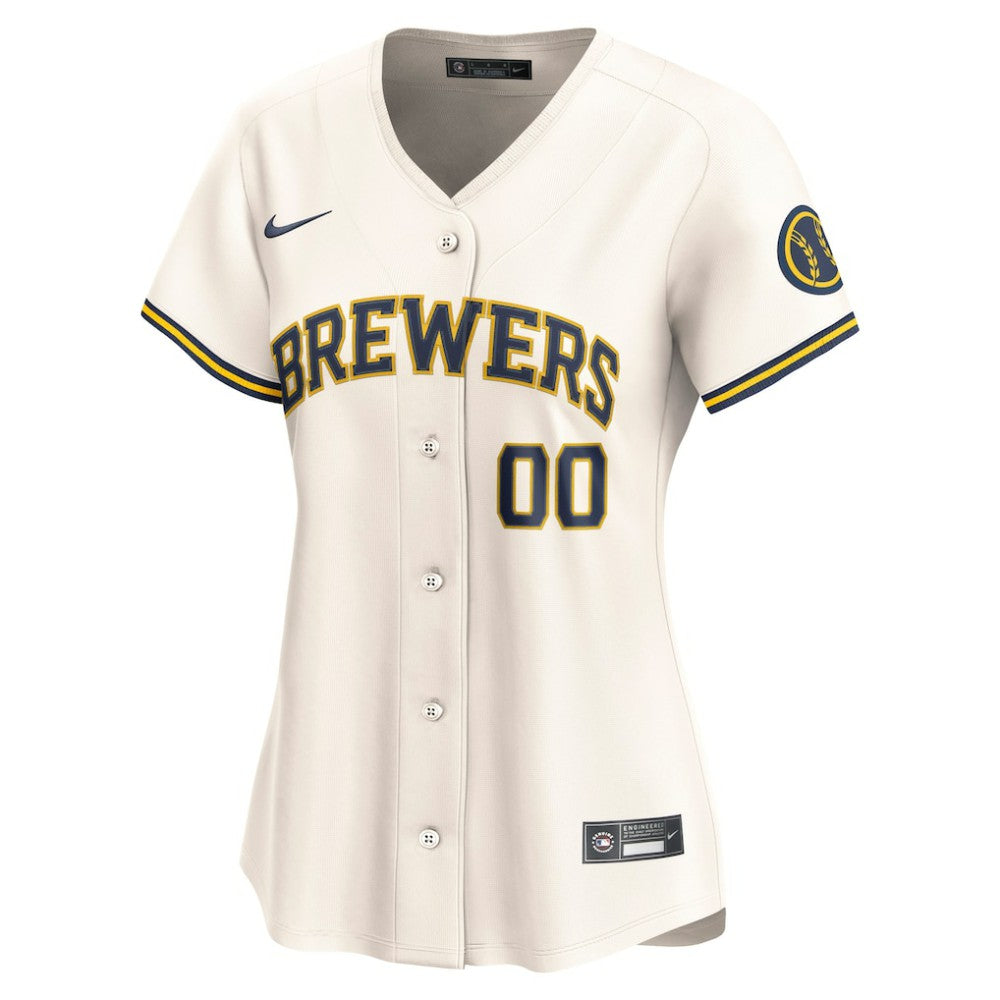Milwaukee Brewers Nike Women's Home Limited Custom Jersey - Cream Jerseys