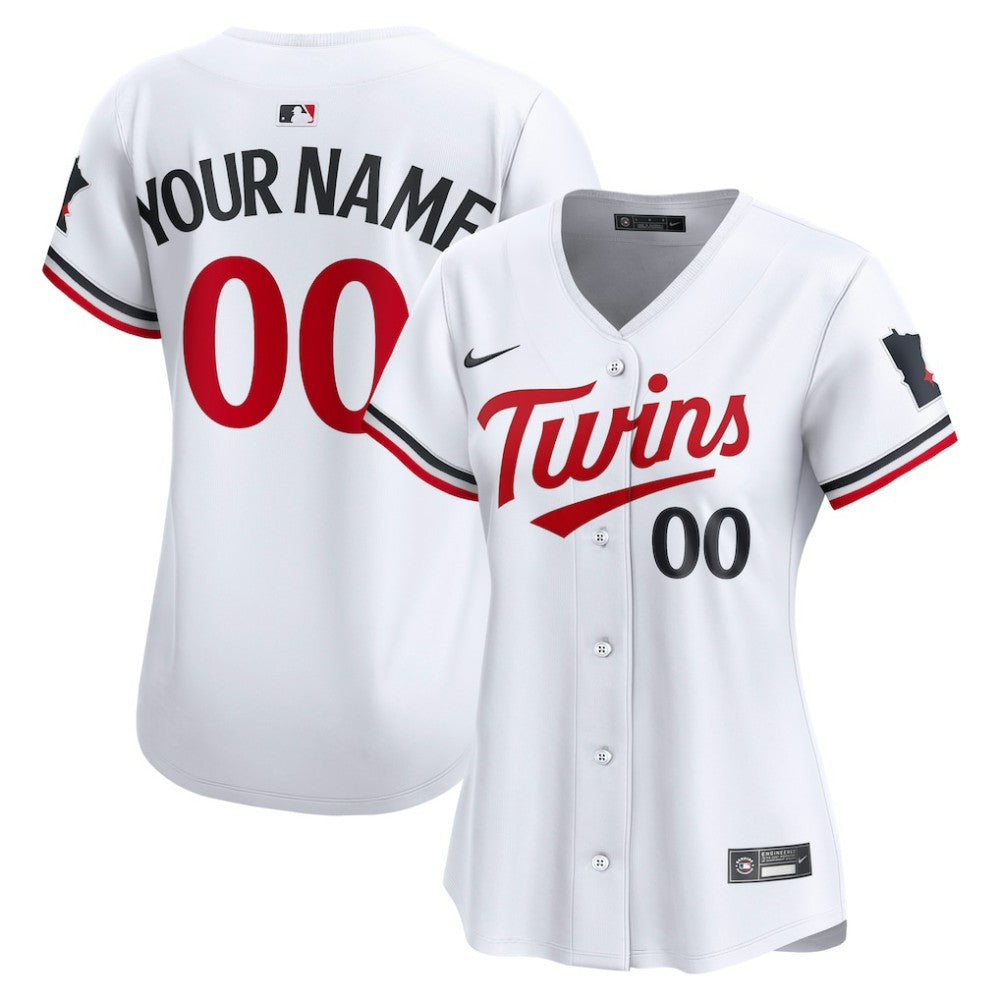 Minnesota Twins Nike Women's Home Limited Custom Jersey - White Jerseys